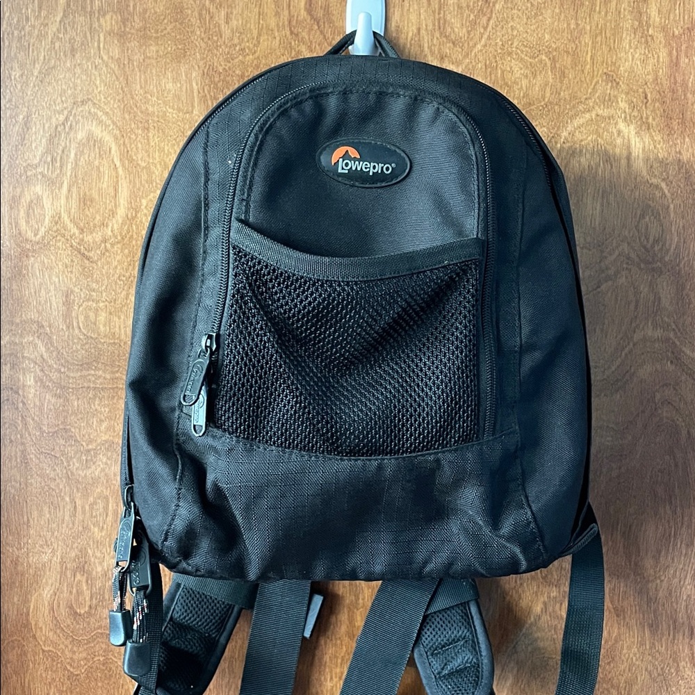 Black Compact Camera Backpack  Lowepro micro trekker 100